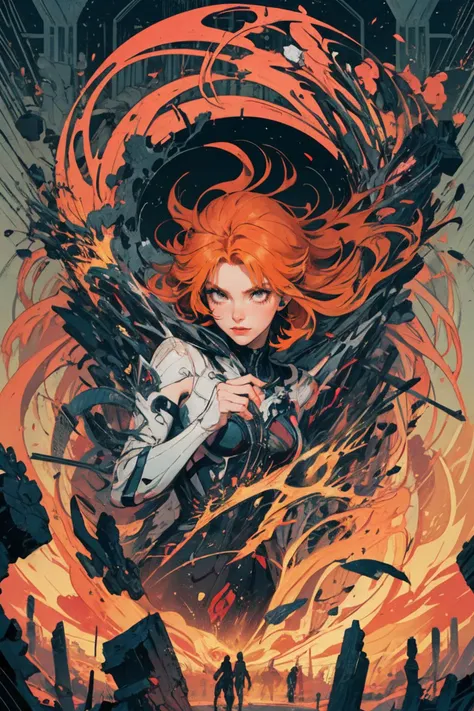 Kilian_Eng,illustration,1girl,(orange_hair:1.1),the most beautiful form of chaos,brutalist designed,(mandarin orange:0.6),<lora:梦éä¸å½ _ çº¿ä½æå
_v1.0:0.3>,
