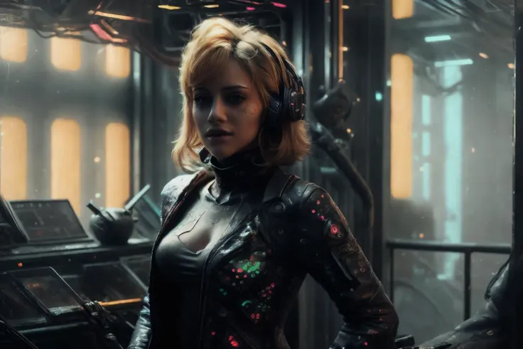 <lora:Brittany_Murphy:1> , sexual, wearing holographic cyberpunk clothing, surrounded by neon-lit cityscape reflections, vray render, ray tracing, subsurface scattering, by Josan Gonzalez and Liang Mark (upper body shot),(looking at viewer:1.3), (hyper realistic:1.3), (portrait:1.2), highly detailed eyes,(highly detailed skin:1.3),(freckles:0.6),pores, (4k),back lit, rim light<lora:InfernalAIv8:0.9>