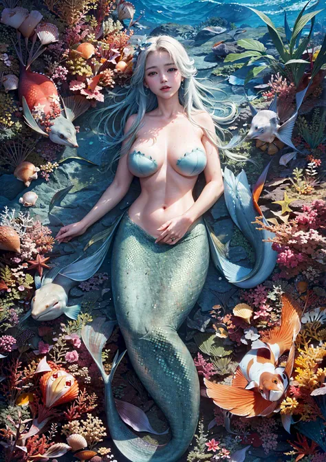 <lora:depths-fC_v1.1:0.8> depths-fc, deep in ocean, <lyco:mermaidsLoha_v120:0.8>, mermaid, covered nipples