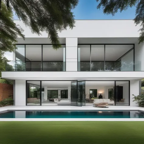 a photo of GDMEXTXL modern house exterior, <lora:gdmextxl-256-40-0032-000004:0.50> , photograph, photography, perfect, master quality, professional photoshoot, award winning photographer, calming symmetry, symmetrical