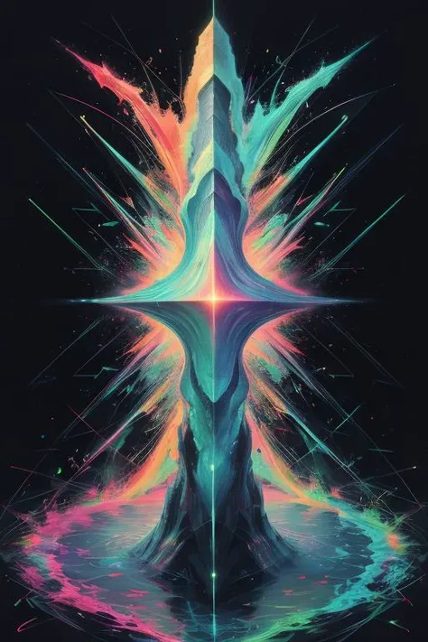 in the style of artfully oracle,geometric abstraction,futurist illusionism,living at the edge of the future digitally geometric and the past fantasy spirit world,
<lora:ArtfullyOracle-v1-000010:0.5>,masterpiece,liquid graphite,watercolor,ink fineliners,markers,hand drawn illustration,pastels,fading in and out of reality for divination,best quality absurd resolution unreal engine 5,uhd,highres,colorful,Magic Vortex,dreamlike,
lime green,neon green,pastel pink,bone white,