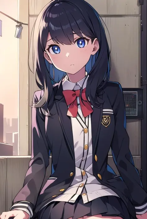 rikkatakarada, <lyco:rikkatakarada-LYCORIStest:1>, rikka takarada, black hair, blue eyes, long hair, orange scrunchie, scrunchie, wrist scrunchie
BREAK black footwear, black skirt, bow, bowtie, buttons, cardigan, collared shirt, long sleeves, microskirt, pleated skirt, red bow, red bowtie, red socks, school uniform, shirt, shoes, skirt, socks, thighs, white cardigan, white shirt,,
BREAK outdoors, city,
BREAK looking at viewer, BREAK <lora:GoodHands-vanilla:1>, (masterpiece:1.2), best quality, high resolution, unity 8k wallpaper, (illustration:0.8), (beautiful detailed eyes:1.6), extremely detailed face, perfect lighting, extremely detailed CG, (perfect hands, perfect anatomy),