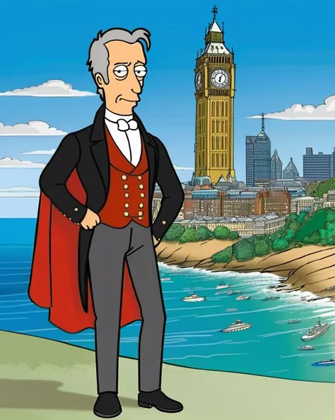 Arthur Wellesley, 1st Duke of Wellington , Adelaide in the background
<lora:Stablerama_SDXL:1> ((futurama style))