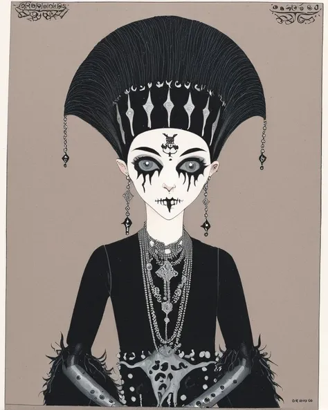 Cutepunk, Goth morocco of Hell, <lora:george_barbier_xl:1> barbier