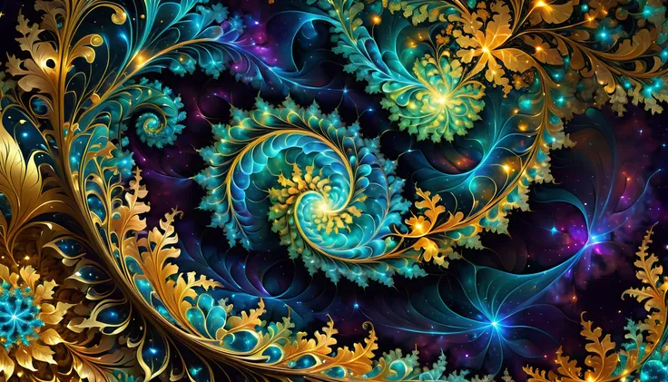 macro photo, galaxies and nebulae (Beautiful fractals:1.3),, beautiful spirals, (crystalline luminescent:1.1), energy coalescing and vibrating, (8k, UHD:1.1), volumetric lighting, atmospheric, no stars, (sharp focus:1.1), mandalas, intricate sharp focus, golden ratio, 