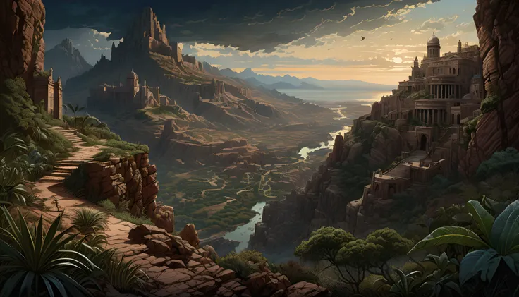professional photograph of a ill-fated landscape by Adam Hughes and Joe Madureira and yousuf karsh , bold lines, hyper detailed, dark limited palette, dramatic lighting, (intricate details, masterpiece, best quality:1.4)