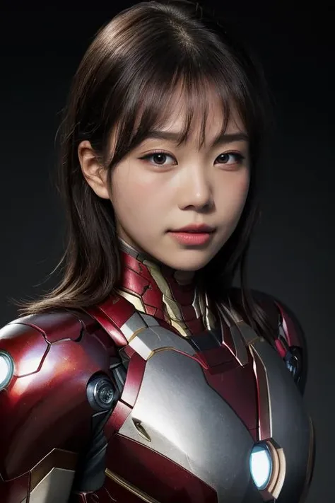 Ultraman、realistic、realistic、cinematic lighting, Girl in a shiny red and silver suit、15 years old、professional photos、Don'Do not expose your skin, japanese model, japanese cgi、Ultraman Suit、, Power Rangers Suit、tight and thin cyber suit,Whole body rubbery、There's pink There、 delicate body, big breasts、small ass、thin thighs、thin arms、thin waist、camel toe、Both sides of the cyber suit stick to the skin、Big eyes、black short hair、facing the front、facing the front立っている、A glowing sphere is embedded in the chest.、Essay Examination、 blue sky background