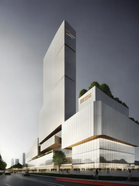 perspective,mall,building,road,tower,