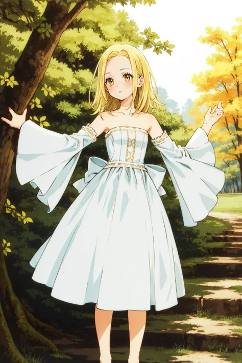 (masterpiece, best quality), intricate details,
1girl, <lora:elaine-nvwls-v2:0.8> sdsElaine, blonde hair, yellow eyes, sdsElaine, white dress, detached sleeves,