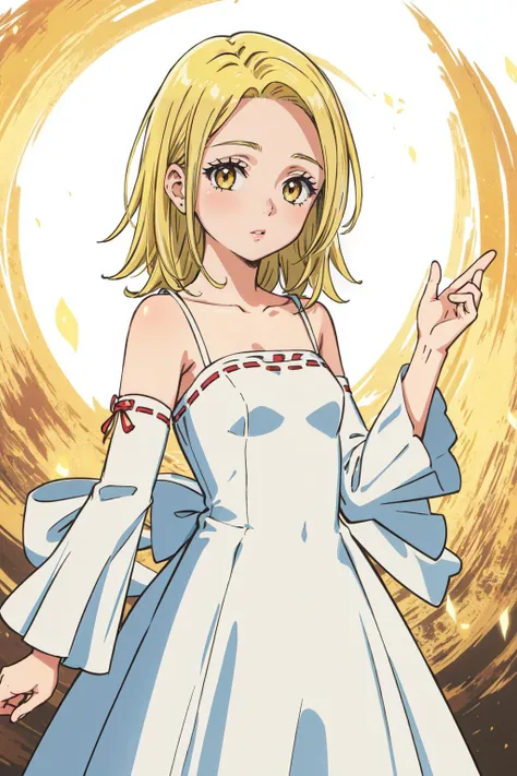 (masterpiece, best quality),  intricate details,
1girl,  <lora:elaine-nvwls-v2:0.8> sdsElaine, blonde hair, yellow eyes,  sdsElaine, white dress, detached sleeves,