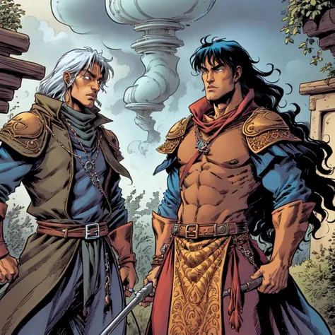 Castlevania seigneur de l’ombre hyper réaliste super détaillé hokuto no ken kenshiro style musclé rouge turban marocain Castlevania Lord correct humain Anatomy coorect hands