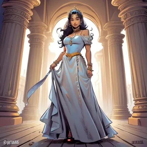 (Dominican: Caribbean:1girl:esmeralda,Superhero), (extremely detailed CG unit 8k wallpaper),(master part), (best quality), (ultra detali), (best illustration),(melhor ombre), cowboy shot, (Sharp eyeliner, ombre, detailedeyes:1), Disney Castle background, ,break , (star15escola:1.2), hair ornament,long hair ,black hair, Cameltoe