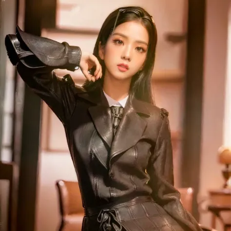 ((masterpiece)), best quality, extremely detailed face, ultra high res, (photorealistic:1.4), Amazing, finely detail, huge filesize, correct exposure, 1 girl, slender Body, 162cm height, (intricate details), SOLO, looking at the viewer, perfect lighting, realistic, lips, blush, shiny skin, fair skin, extremely detailed face, beautiful detailed eyes, (detail skin:1.2), depth of view,((school uniform, overcoat, leather shoes,)), full body shot, standing,