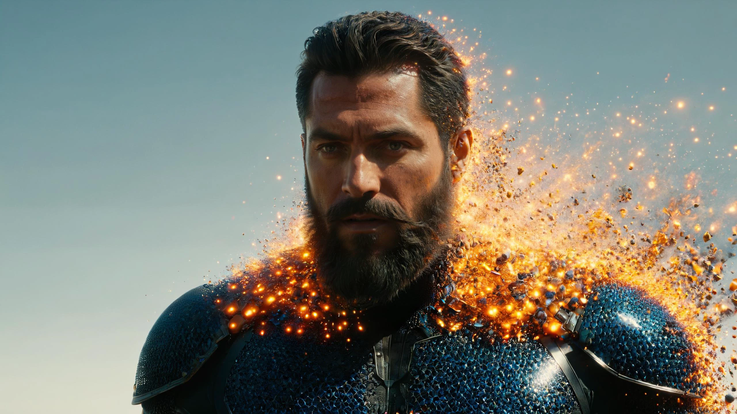 (masterpiece,best quality,ultra-detailed), hero view, full body, cinematic lighting, 8k, photorealistic, maximum details, hero with black Circle Beard, in an action-packed scene, bright colors and intricate details bring this character to life, who is head over heels in the face of adversity, this piece is sure to inspire and captivate viewers with its realistic yet fantastical style,
<lora:Embers_Style_SDXL:1.2> mad-embr
<lora:JuggerCineXL2:1.0> MOVIE STILL, (natural skin texture, hyperrealism, soft light, muted colors), background