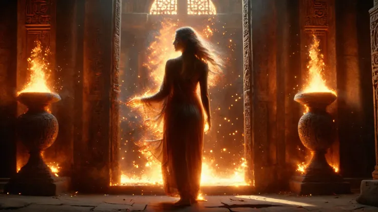 cinematic film still HDR photo of cinematic photo, <lora:Embers_Style_SDXL:1> mad-embr, (masterpiece,best quality,ultra-detailed), Mystical woman with (burning eyes:1.3) standing in the doorway of an ancient temple, surrounded by intricate carvings and symbols, (long shot), spectacular lighting from torches, mysterious atmosphere,
RAW photo, (high detailed skin:1.2), 8k uhd, dslr, soft lighting, high quality, film grain, Fujifilm XT3, ultra quality, ultra detailed, epic realistic, ultrarealistic, photorealistic, RTX, lightroom, detail, hyperrealism, film, bokeh, professional, 4k, highly detailed, portrait . High dynamic range, vivid, rich details, clear shadows and highlights, realistic, intense, enhanced contrast, highly detailed, portrait . shallow depth of field, vignette, highly detailed, high budget, bokeh, cinemascope, moody, epic, gorgeous, film grain, grainy