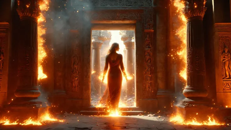 HDR photo of cinematic photo, <lora:Embers_Style_SDXL:1> mad-embr, (masterpiece,best quality,ultra-detailed), Mystical woman with (burning eyes:1.3) standing in the doorway of an ancient temple, surrounded by intricate carvings and symbols, (long shot), spectacular lighting from torches, mysterious atmosphere,
RAW photo, (high detailed skin:1.2), 8k uhd, dslr, soft lighting, high quality, film grain, Fujifilm XT3, ultra quality, ultra detailed, epic realistic, ultrarealistic, photorealistic, RTX, lightroom, detail, hyperrealism, film, bokeh, professional, 4k, highly detailed, portrait . High dynamic range, vivid, rich details, clear shadows and highlights, realistic, intense, enhanced contrast, highly detailed, portrait
