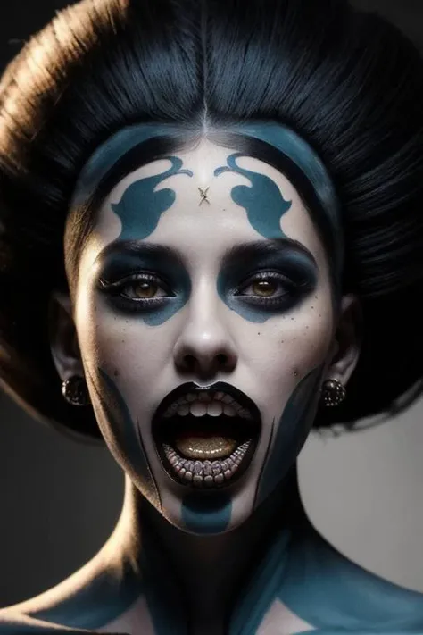 "(The best lighting, oscuro, dramatic),(feto calavera alien, Hellraiser, Cicatrices, sexy, cerebro, sangre, alas blancas sucias, una rata dentro de la cabeza, terror.),(ojos rojos, calaveras). morning light.