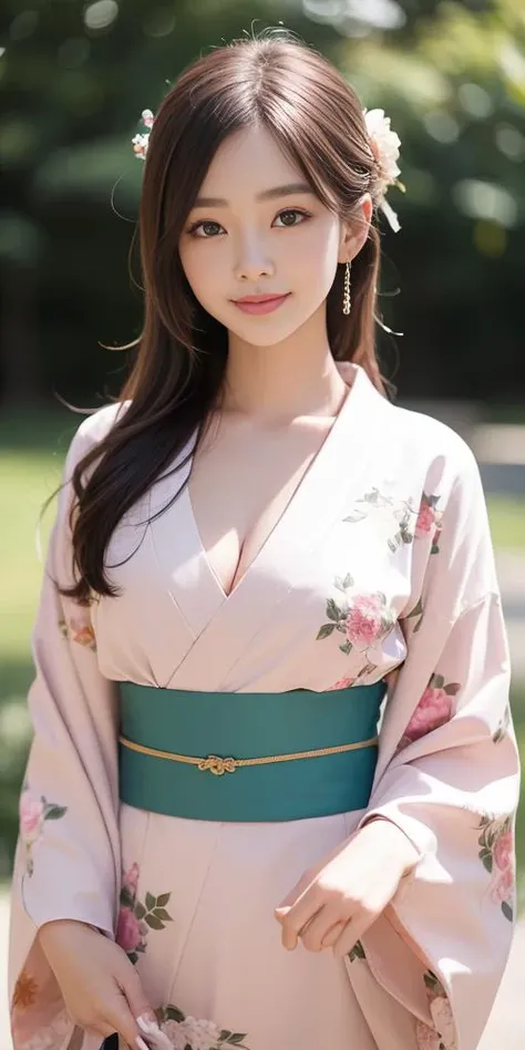 1girl,18s,light smile, best quality,realistic photo,(beauty hair,ostentatious hair accessories,gorgeous hair accessories,light smile:1.15),(slim waist:1.1),,light smile,happy,((((upper body,real face photo,background blur)))),big eyes,analog style,physically-based rendering,ultra-detailed,professional lighting, photon mapping,(bokeh),(RAW photo, best quality, masterpiece:1.3), (realistic, photo-realistic:1.3),detailed facial features,slim girl,tassel, innocent, bangs,(pureerosface_v1:0.90) ,(ulzzang-6500-v1.1:0.85),(looking at viewer,close in viewer:1.2),(front photo, front view:1.99), (clavicle, cleavage:1.10), <lora:TamaoTamamura:0.35>,
<lora:hashimoOO_kimono:0.1>, <lora:Kimono_v1:0.1>, <lora:Kimono_V20:0.1>, <lora:Kimono Dress by Stable Yogi:0.1>, <lora:new_hefu_:0.1>, <lora:realistic_kimono_clothes:0.1>, small breasts, TamaoTamamura, japanese clothes, wide sleeves, colorful kimono, sash, obi, yukat,show cleavage,show clavicle,(naked body with kimono clothes:1.99),kimono  style hair,