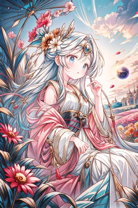 1girl, [ (landscape art designed by Salvator Rosa:0.8) and (Emily Balivet:1.1) ::16], baroque art, fantasy Anime, Golden ratio, landscape of a Greedy Good ([Zimbabwe|Movie theater]:1.3) from inside of The Seine River, dense flower field and Dwarf Planet Pluto in background, Sun in the sky, Classical, Suffering, Primitivism, short lighting, F/1.8, Ambrotype, Swirling Cloth, League of Legends Splash Art, UHD, lots of details