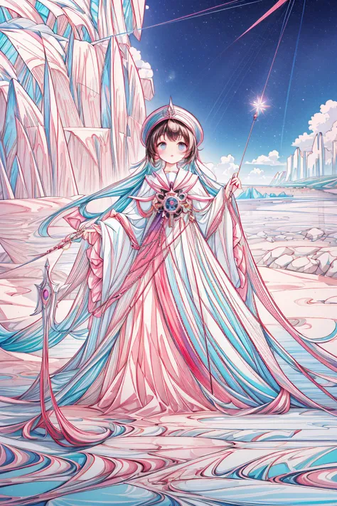 1girl, (surrealism art designed by Albert Robida:1.3) , colorful Physically based render, artistic Vector Art, epic Physically based render, Lonely, landscape of a Unnatural Smooth Indigo and Coral ([Philippines:Saint Michel d'Aiguilhe:1]:1.3) from inside of a Quebec City, Harsh beach with Pebble, Stormy weather, Sketch, Guilty, Hispanicore, rim light, macro lens, Dichromatic, Rule of Thirds, vibrant, trending on artstation, Pixabay