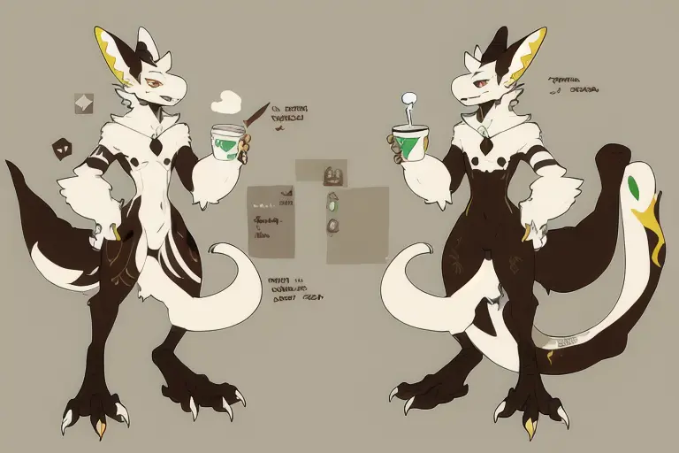 starbucks coffee grem, sharp lines <lora:grem-refsheet:1>