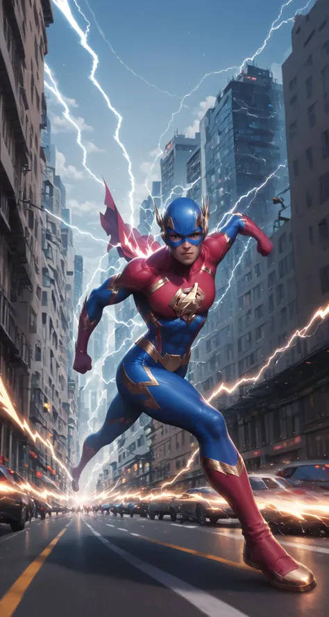anime artwork score_9,score_8_up,score_7_up,a massive,superhero landing,superhero flight,superhero speed,superhero strength,super powers,superhero aura,cityscape,city,wide_shot,domino_mask,<lora:More_interesting_backgrounds:0.8>,IBG,<lora:Superspeed:0.8>,running,electricity,motion blur,from front/side,street, . anime style, key visual, vibrant, studio anime, highly detailed