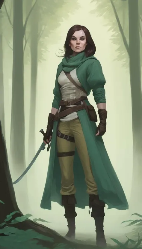 A female rogue in the forest. pastel colors <lora:pastel_xl_v2:1>
