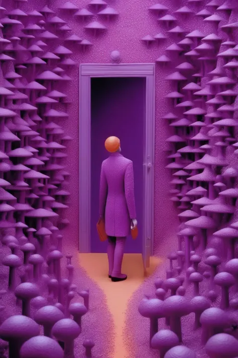 <lora:Sandy Skoglund Style:1>Sandy Skoglund Style - navigation. in shades of purple. By Sandy Skoglundv5.1