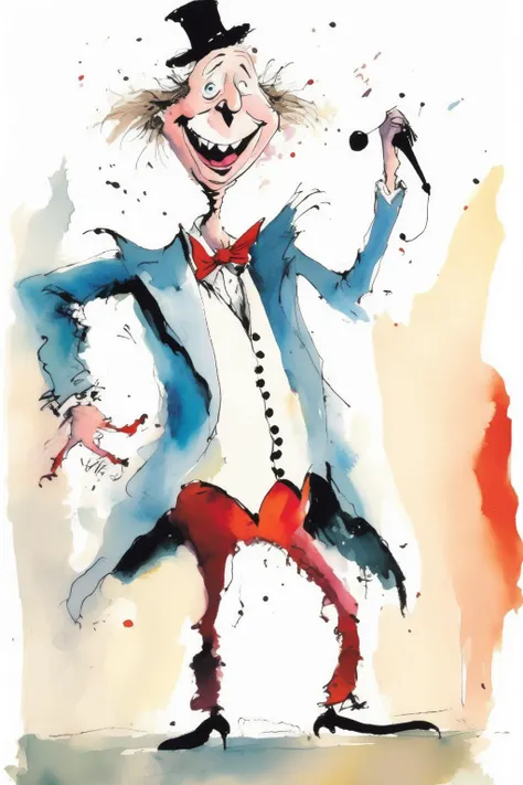<lora:Quentin Blake Style:1>Quentin Blake Style - create image of an opera singer in the style of quentin blake