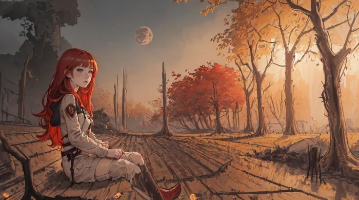 (best quality, masterpiece:1.3),
A highly detailed scifi illustration,
portrait, (detailed facial features), 1girl, red hair,
intricate detailed background,
dreamy, drawing, trending on artstation, UHD, (((by Laurel D Austin))):1.8, atmosphere, luminosity, front lighting