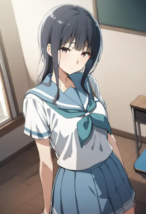 1girl,yoroizuka mizore,classroom,white lace panties ,
rating: general,
masterpiece,best quality,