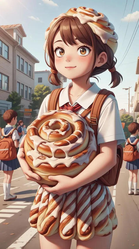 <lora:CinnamonBunStyle:1.0>CinnamonBunStyle a group of 10 y.o. school waiting for the school bus, (Masterpiece:1.3) (best quality:1.2) (high quality:1.1)