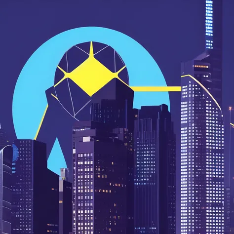 modern cyberpunk, company logo, rule of thirds, symmetrical, sharp edges, sharp image, simplistic