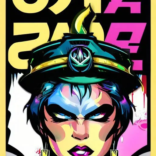 a evil gaming in colorful liquid dripping, beautiful and perfect face, tshirt design, rzminjourney