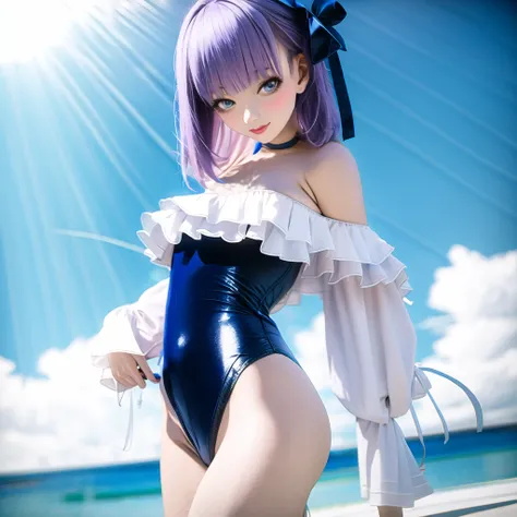 masterpiece, <lora:Meltryllisv2:1>, Meltryllis, swimsuit, pretty face, bobcut, dress