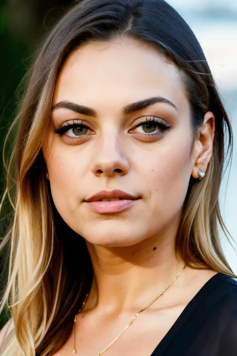 face shot of milak1 , (serious look), (blonde medium length hair), (hand on chin), Photorealistic, Hyperrealistic, Hyperdetailed, analog style, hip cocked, demure, detailed skin, matte skin, soft lighting, subsurface scattering, realistic, heavy shadow, masterpiece, best quality, ultra realistic, 8k, golden ratio, Intricate, High Detail, film photography, soft focus, detailed skin texture, (blush:0.5), (goosebumps:0.5), subsurface scattering