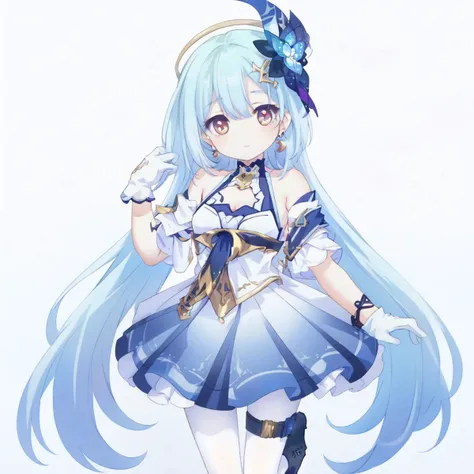 <lora:Char-Honkai-Griseo_Adult-v1:1>, hair ornament,earrings,white gloves,sleeveless dress,detached sleeves,thigh strap,white pantyhose,high heel boots,, (masterpiece:1.2),(best quality),(super fine),(ultra-detailed),(extremely detailed CG unity 8k wallpaper:1.2),