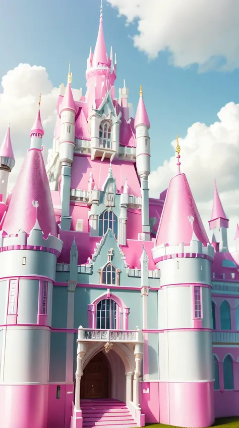 <lora:BarbieCore:0.8> BarbieCore castle, (shiny plastic:0.8), (pink and white:0.9), (pastel:0.75)