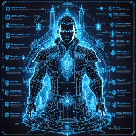 glowing blue on black 3d wireframe, diagram, cyberpunk, <lora:EnvySendNoodzXL01:0>1boy, man, ruggedly handsome, natural sunlight, interior, in a gloomy wizard's tower<lora:EnvyBetterHiresFixXL01:0:hr=1><lora:EnvyScifiWireframeXL01:3>