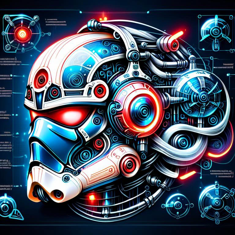 glowing red 3d wireframe of the helmet of a stormtrooper, floating transluscent swirls of energy <lora:EnvyScifiWireframeXL01:3> <lora:Elemental Wisps:1> DonMW15pXL, <lora:Da_Vinci-000008:1> Biomech, ink drawing, anatomical, Da_Vinci, vitruvian, science fiction, machine, mechanical parts, (masterpiece:1.2), best quality, (hyperdetailed, highest detailed:1.2), high resolution textures, <lora:EnvyBetterHiresFixXL01:1>