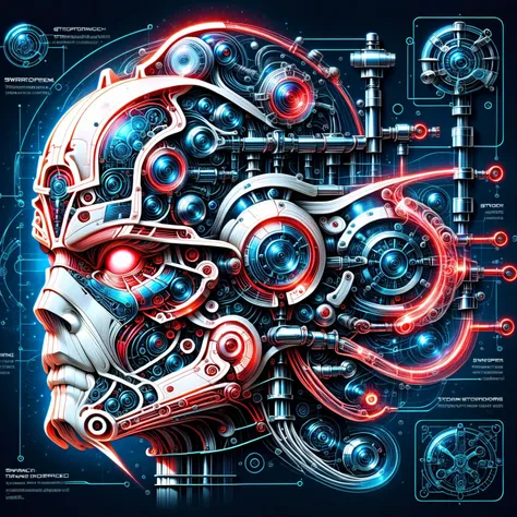 glowing red 3d wireframe of the head of a stormtrooper, floating transluscent swirls of energy <lora:EnvyScifiWireframeXL01:3>  <lora:DonMW15pXL:1> DonMW15pXL, <lora:Da_Vinci:1> Biomech, ink drawing, anatomical, Da_Vinci, vitruvian, science fiction, machine, mechanical parts, (masterpiece:1.2), best quality, (hyperdetailed, highest detailed:1.2), high resolution textures, <lora:EnvyBetterHiresFixXL01:1>