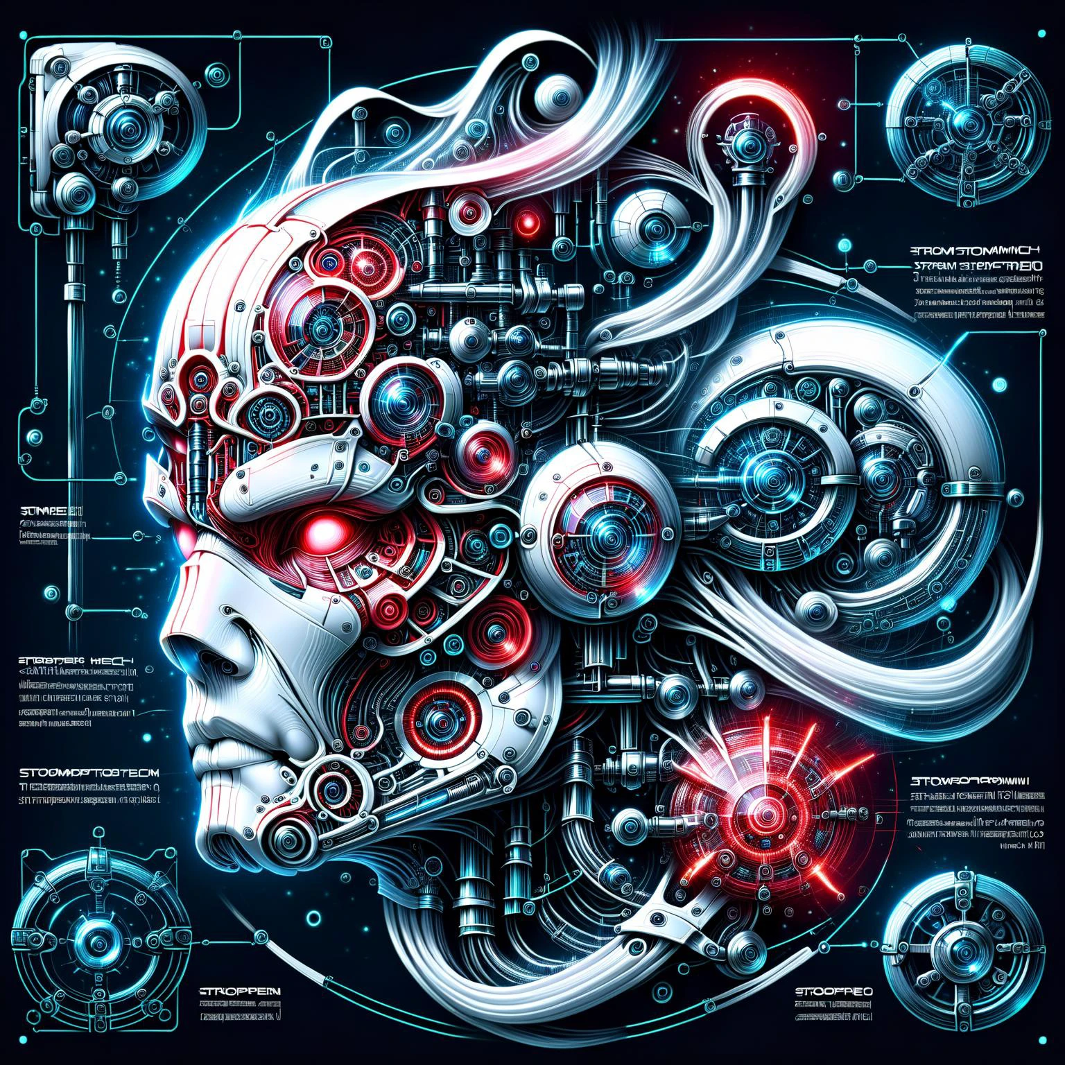 glowing red 3d wireframe of the head of a stormtrooper, floating transluscent swirls of energy <lora:EnvyScifiWireframeXL01:3> <lora:DonMW15pXL:1> DonMW15pXL, <lora:Da_Vinci:1> Biomech, ink drawing, anatomical, Da_Vinci, vitruvian, science fiction, machine, mechanical parts, (masterpiece:1.2), best quality, (hyperdetailed, highest detailed:1.2), high resolution textures, <lora:EnvyBetterHiresFixXL01:1>