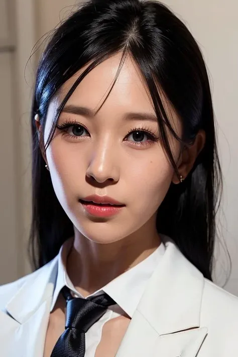 black_hair,(Portraits:1.2),smooth hair,
white jacket, white necktie,(photorealistic:1.2),
mina <lora:minaTWICE_V10:0.8>unreal, dimly lit, low key, <lora:epi_noiseoffset2:1> <lora:theovercomer8sContrastFix_sd15:1>