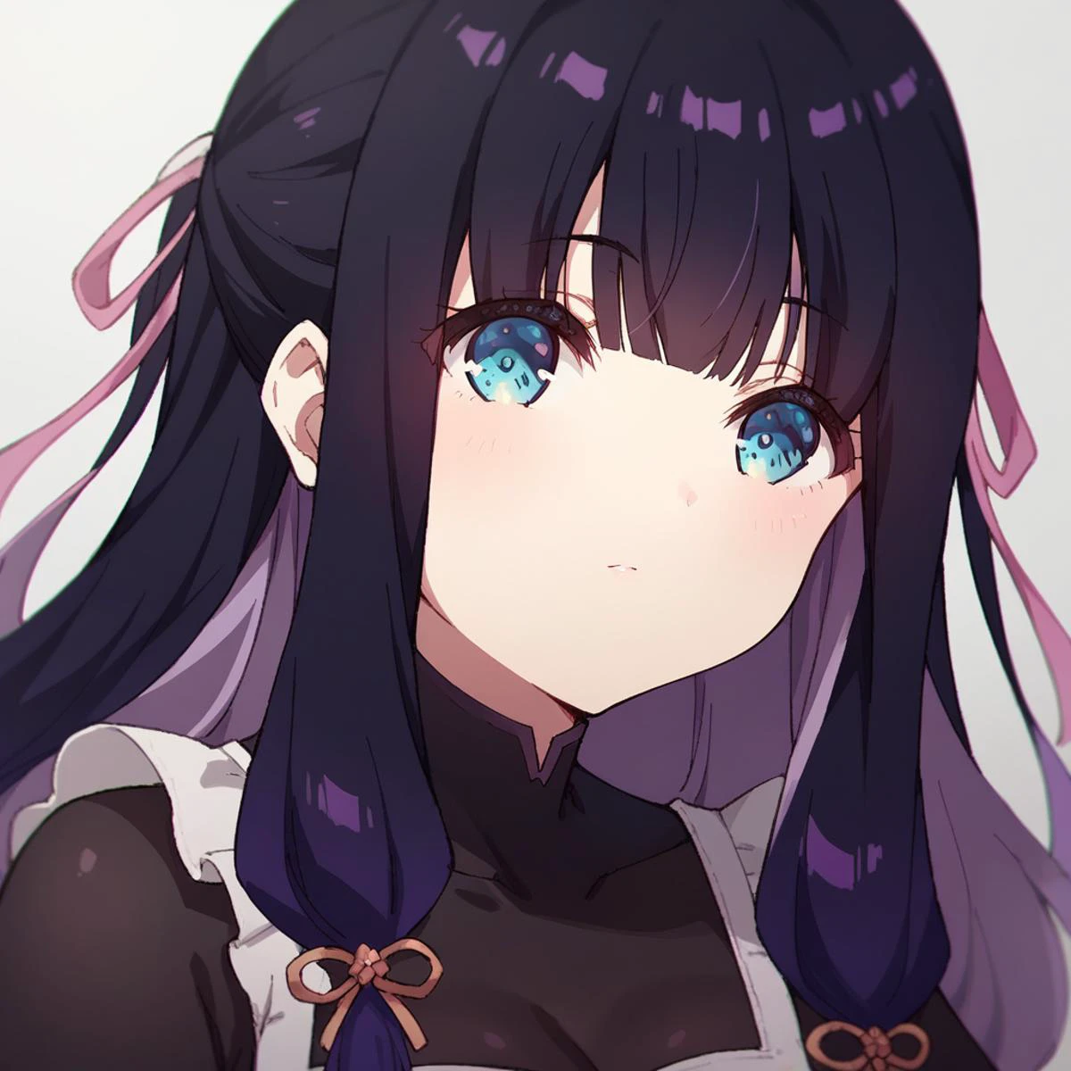 score_9, score_8_up, score_7_up, <lora:age_slider_v4:0> <lora:h41k4:1> h41k4,1girl,solo,looking at viewer, black hair, purple hair, multicolored hair
