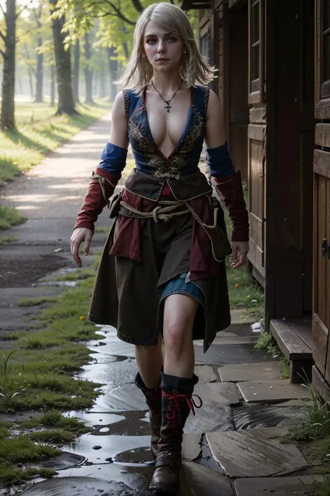 ((masterpiece, best quality))
<lora:Witcher3Keira:0.8>
Witcher3Keira, 1girl, white hair, green eyes, Walking with hands touching the ground