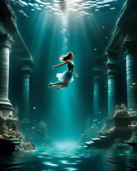 Emma Watson's underwater dance in a drowned city is a breathtaking spectacle. Amid ghostly lights and sinking ship ruins, her ethereal elegance is the crown jewel of submerged sorrow.