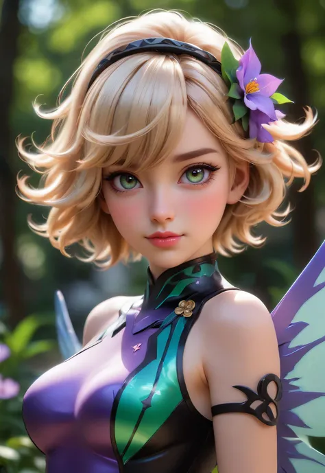 3D animation, skin texture, detailed hair, portrait, looking straight forward, beautiful eyes, big wide eyes, detailed eyes, detailed lips, big lips, exaggerated features, long eyelashes, light bush, high quality, focused, i want the whole image to be created in 3D anime style, 1girl, solo, breasts, looking at viewer, blush, smile, open mouth, blonde hair, hair ornament, green eyes, flower, :d, wings, teeth, hair flower, blurry, depth of field, blurry background, fairy wings, reaching towards viewer, fairy, mercy (overwatch), In the style of kawacy, manga style, colourful, pop, flowing energy, vivid, bold outlines, heavy black ink, ultra fine detail, expressive style, best quality, lighting, depth of field, a fashion model woman welding a katana, stunning portrait, woman looking at viewer, green and purple hues, 8k, doodle in the style of Keith Haring, flat illustration, sharpie illustration, bold lines and solid colors, minimalist, white background, simple and clean, simple details, vector illustration, (art by joan cornella in peter bagge style:1.5), (Georgy Kurasov art:1.5), (drawn by Wu Guanzhong, ink artistic conception, abstract simple lines, minimalism, illustration style:1.5), (in a classic dark fantasy game art, cid horror film directed by Ryûtarô Nakamura and H. P Lovecraft:1.5)