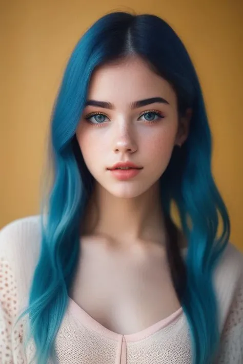 photo of beautiful age 18 girl, pastel hair, freckles sexy, beautiful, close up, young, dslr, 8k, 4k, ultrarealistic, realistic, natural skin, textured skin