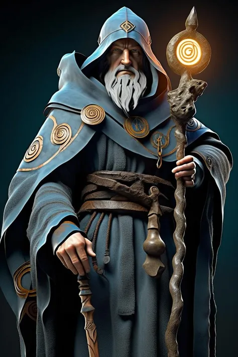 (Simple Photo:1.3) of (Realistic:1.3) of (An ancient mage with rune-covered robes and an ancient staff. The color palette features mystical symbols and deep, arcane hues, reflecting a mood of ancient wisdom and knowledge), golden ratio, rule of thirds, Ambient Occlusion, Tone Mapping, Shaders, SSAO, Natural Lighting, Volumetric Lighting, Volumetric Light, Volumetric, Accent Lighting, absurdres, high resolution, (8k resolution), 8k, 8kres, 8k res, super resolution, ultra hd, megapixel, high details, detailed and intricate, intricate details, high intricate details, absurd amount of details,(by Artist Fernand Khnopff:1.3),(by Artist Brian Froud:1.3),Highly Detailed,(Pointillism:1.3)
