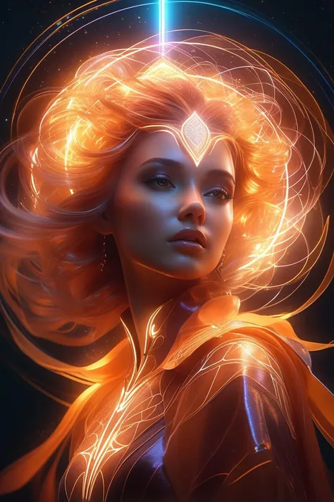 professional 3d model Surrealism, Light Art in Charlie Bowater, Greg Rutkowski, Rossdraws style Medium Shot of (fantastic girl:1.3) of Pulse, Interdimensional Nexus, Nimble, Ethereal, trending on Artstation, a masterpiece, Warm Color Palette . octane render, highly detailed, volumetric, dramatic lighting